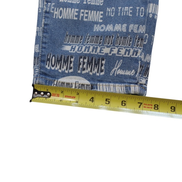 Homme + Femme Denim Pants Logo Print Jeans Size 40 NWT - Picture 6 of 10